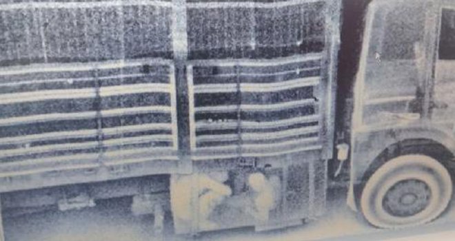 TIR'ın akaryakıt deposundaki 2 kaçak, x-ray cihazında görüntülendi 