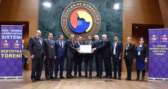 TOBB’DAN, GTB’YE 5 YILDIZLI A SINIFI AKREDİTASYON SERTİFİKASI