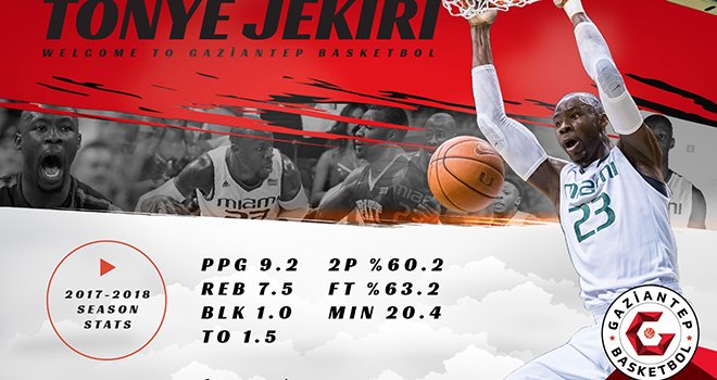Tonye Jekiri Gaziantep Basketbol'da!