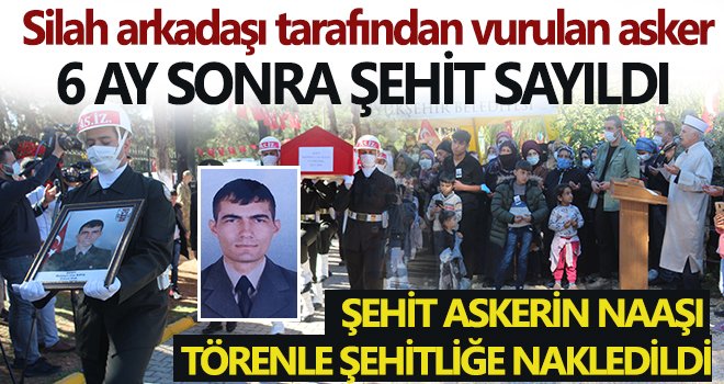 Tören sırasında şehidin ailesi gözyaşı döktü