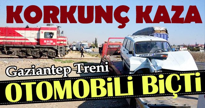 Tren hemzemin geçitte otomobile çarptı, sürücü yaralandı
