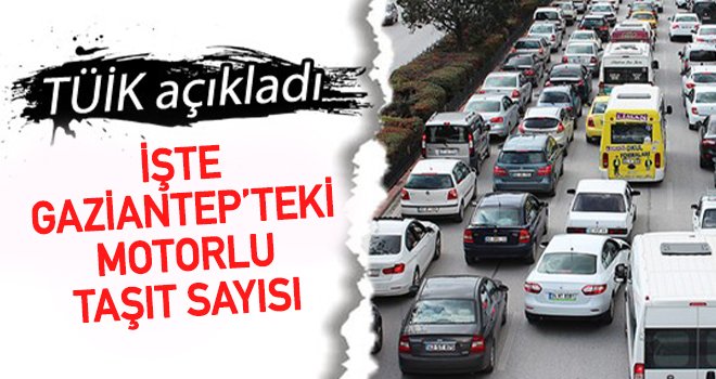 TÜİK açıkladı! Gaziantep’teki araç sayısı arttı!