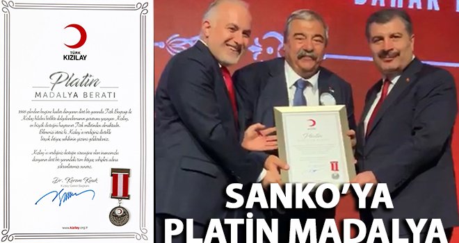 Türk Kızılay’dan Sanko'ya madalya