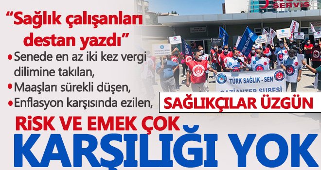 Türk Sağlık-Sen Gaziantep Şubesinden döner sermaye protestosu