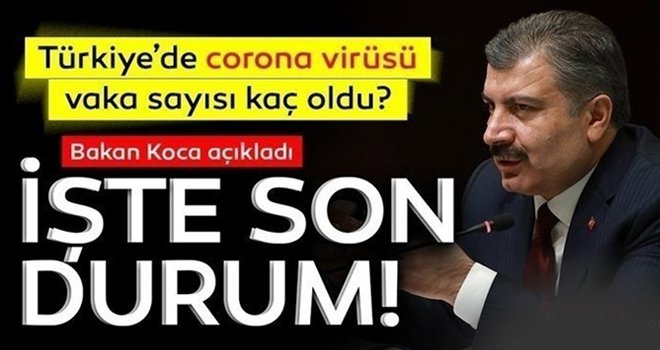 Türkiye'de koronavirüsten can kaybı 3 bin 841'e yükseldi