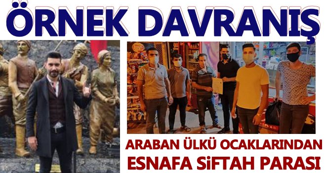 Ülkü Ocakları’ndan esnafa siftah parası