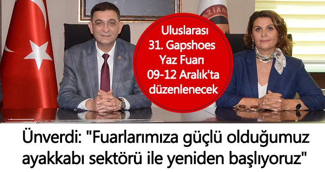 Uluslarası 31. Gapshoes Yaz Fuarı 09-12 Aralık'ta düzenlenecek