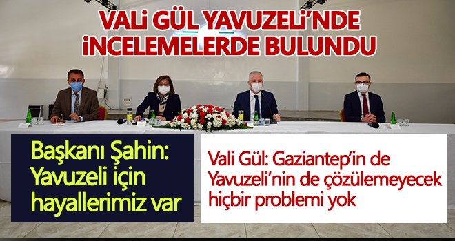 Vali Gül Yavuzeli'nde incelemelerde bulundu