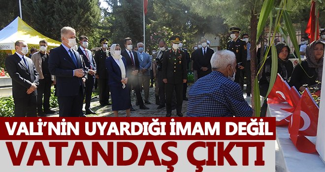 Vali’nin maske uyarısında bulunduğu imam değil vatandaş çıktı
