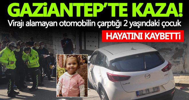Virajı alamayan otomobilin çarptığı çocuk hayatını kaybetti