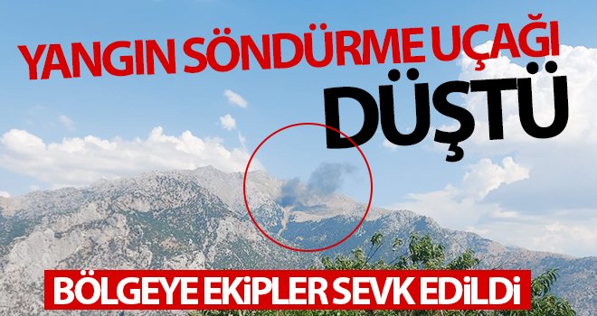 Yangın söndürme uçağı düştü, bölgeye ekipler sevk edildi