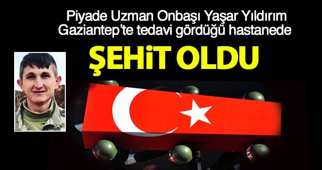 Yaralı asker şehit düştü!..
