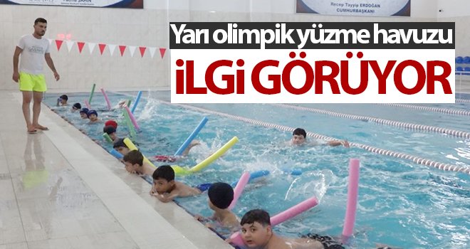 Yarı olimpik yüzme havuzu ilgi görüyor