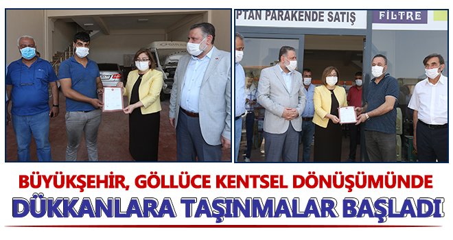 Yeni işyerlerinin ilk tapusunu Başkan Şahin verdi