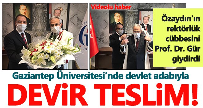Yeni rektör görevi devraldı...