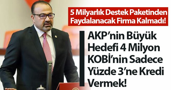 Yılmazkaya: Bu yardım oranı yok denecek kadar az