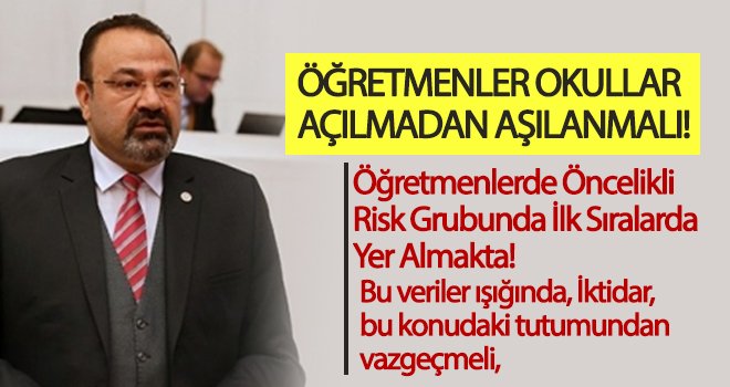 Yılmazkaya: Öğretmenlerin sağlığıyla oynamayın!