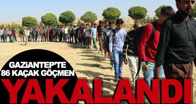 Yol kontrolü sırasında 86 kaçak göçmen yakalandı