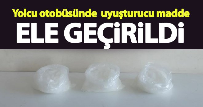 Yolcu otobüsünde 3 kilogram uyuşturucu madde ele geçirildi