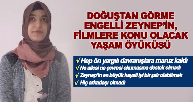 Zeynep’in en büyük hayali şiir kitabı çıkarabilmek