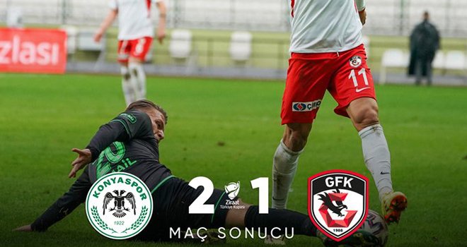 Ziraat Türkiye Kupası: Konyaspor: 2 - Gaziantep FK: 1
