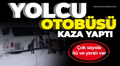 Yolcu otobüsü kaza yaptı: 2 ölü, 8 yaralı