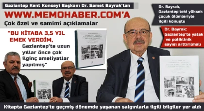 Dr. Samet Bayrak'tan Gaziantep'in sağlık geçmişine ışık tutan kitap